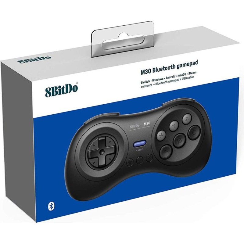 8BitDo M30 Bluetooth Pad Black - pults