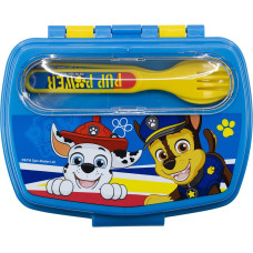 Stor : Paw Patrol Pup Power - Funny Sandwich Box With Cutlery (74609)