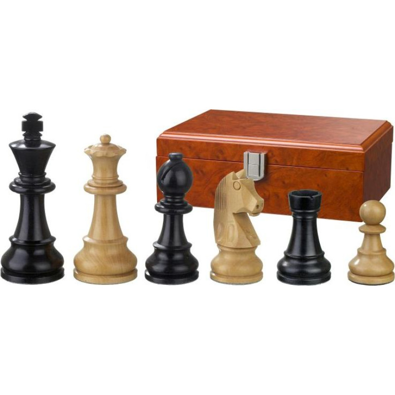 Philos Chess pieces Ludwig XIV, king height 78 mm, in wooden box šaha figūras 2121