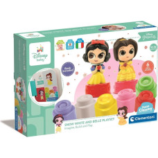 Clementoni AS Baby Clementoni Disney Princess: Soft Clemmy Touch  Play - Snow White and Belle Playset Building Blocks (1033-17843)