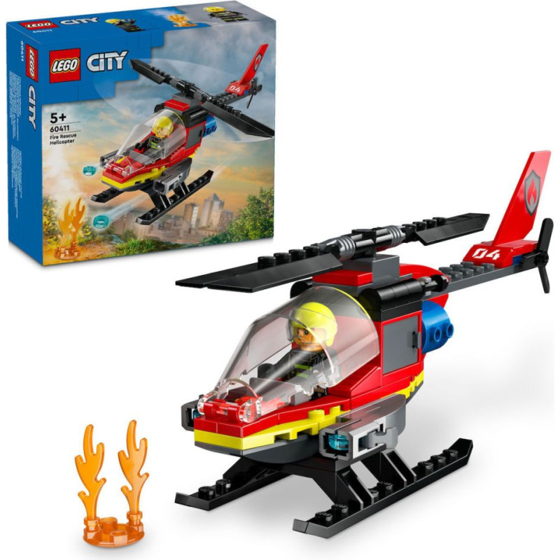 Lego ® City: Fire Rescue Helicopter Building Set (60411)