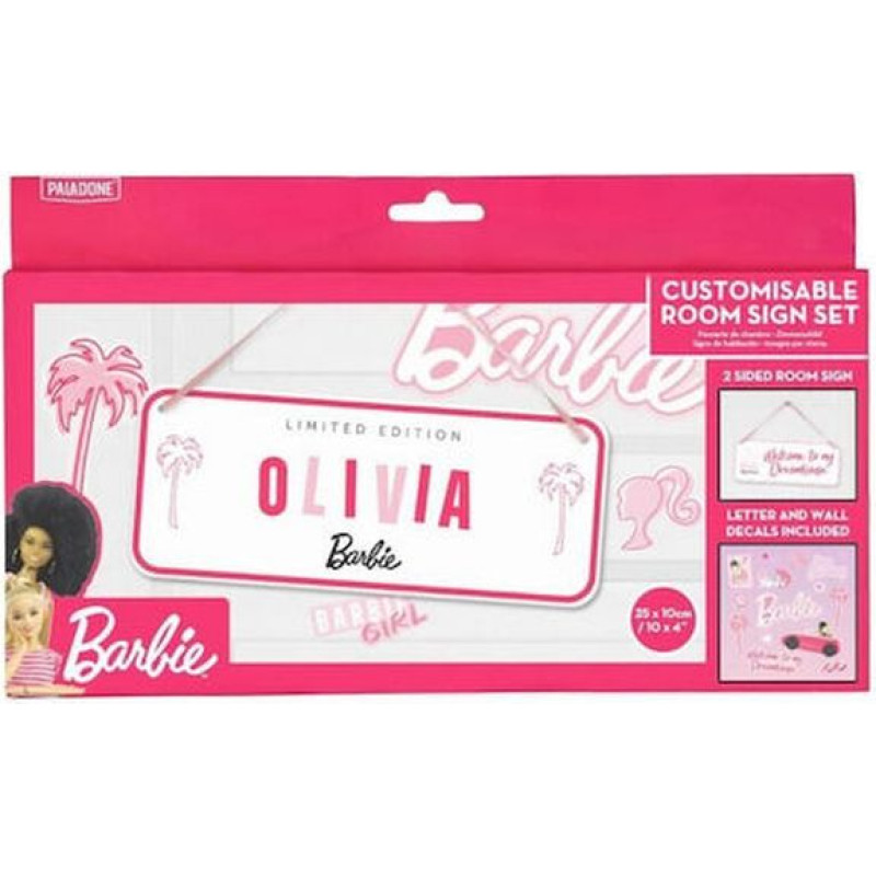 Paladone Products Paladone: Barbie - Customisable Room Sign Set (PP11568BR)