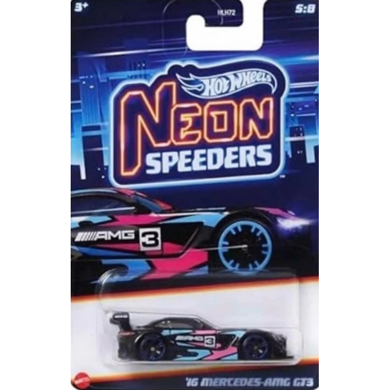 Mattel Hot Wheels: Neon Speeders - 16 Mercedes AMG GT3 (HRW79)