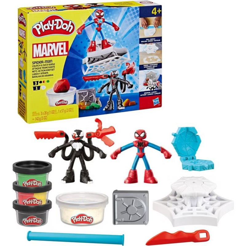 Hasbro Play-Doh Marvel: Spider-man - Launch And Slice Battle (F9827)