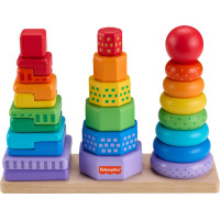 Mattel Fisher-Price - Wooden Stacking Shape Sorter (HXT76)