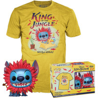 Funko Pop!  Tee (Adult) Disney: Stitch Costume - Simba Vinyl Figure  T-Shirt (L)