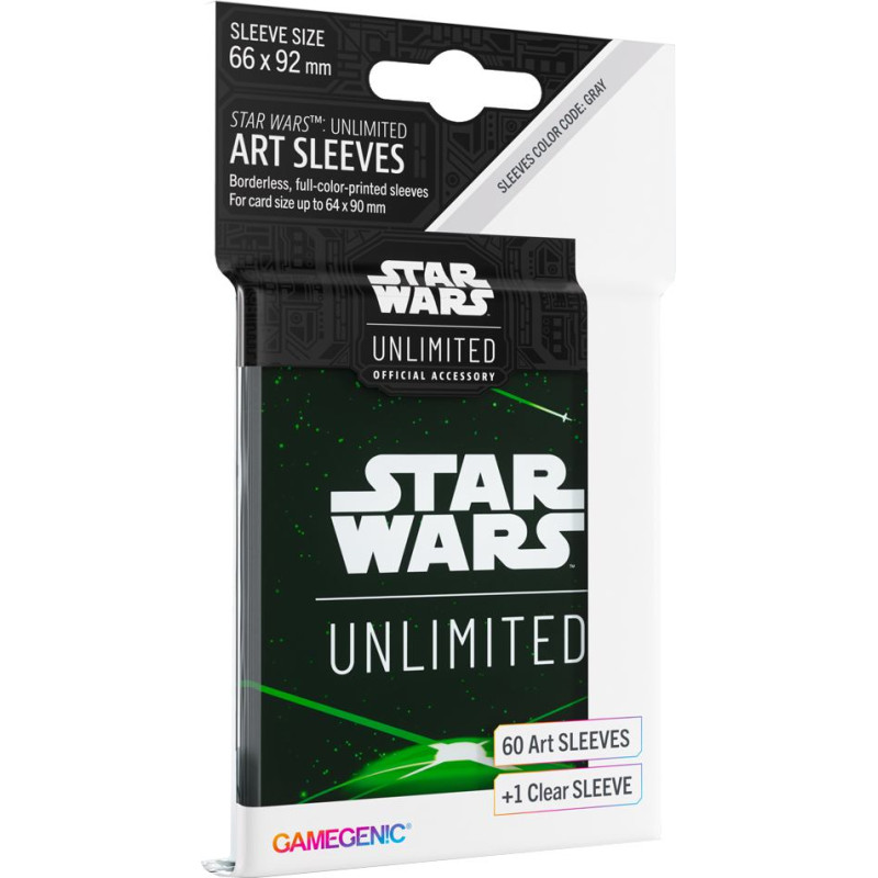 Gamegenic: Star Wars Unlimited - Art Sleeves - Card Back Green