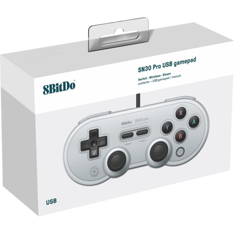 8BitDo SN30 Pro USB Gamepad Gray Edition - pults