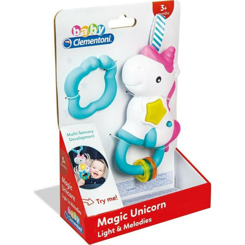 Clementoni AS Baby Clementoni Interactive Rattle Fun Unicorn Shake  Play (1000-17333)