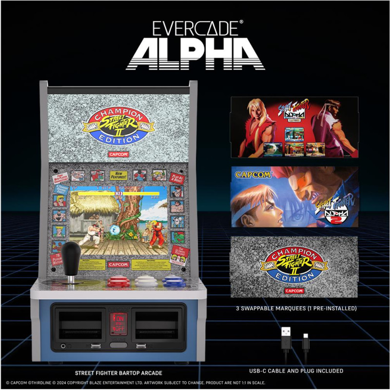 Blaze Entertainment Evercade Alpha Street Fighter Bartop Arcade