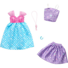 Mattel Μattel Barbie: Fashions 2-Pack Clothing Set - Mermaid Dress, Purple Set & Accessories (HRH44)