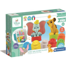 Clementoni AS Baby Clementoni Disney The Lion King: Soft Clemmy Touch  Play - Simba and Dumbo Playset Building Blocks (1033-17817)