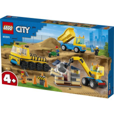 Lego ® City: Construction Trucks and Wrecking Ball Crane (60391)