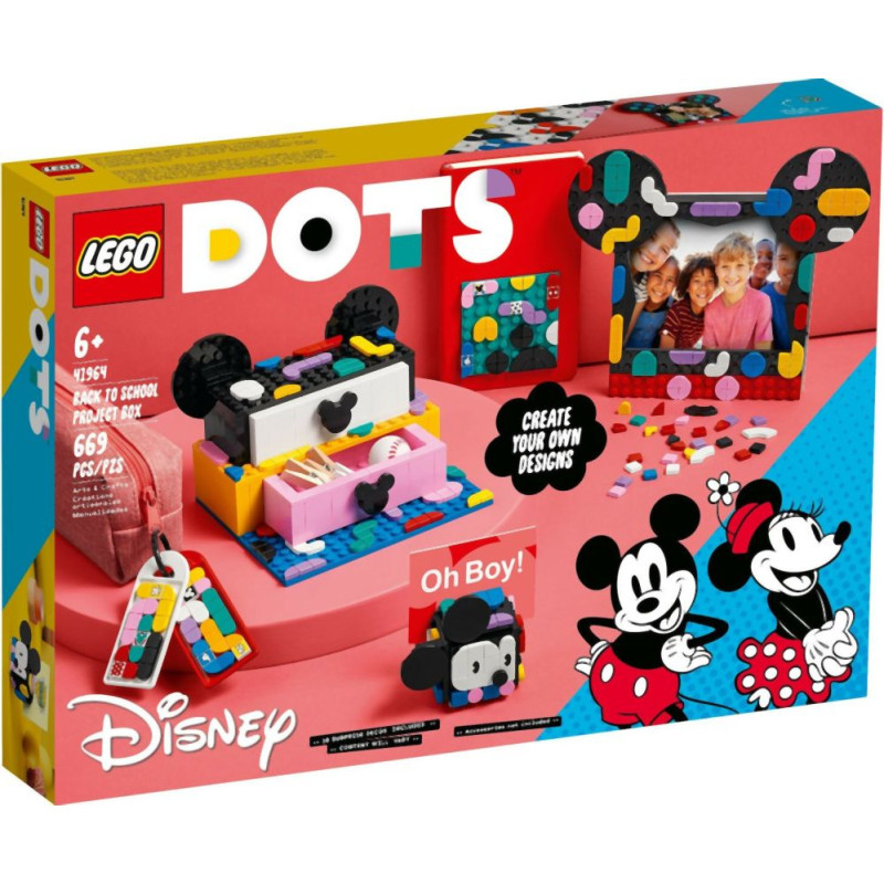 Lego ® DOTS: Disney Mickey Mouse  Minnie Mouse Back-To-School Project Box (41964)