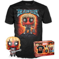 Funko Pop!  Tees (Adult): Deadpool - Heavy Metal Vinyl Figure  T-Shirt (M)