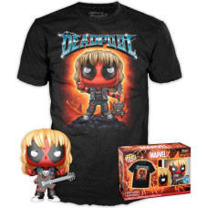 Funko Pop!  Tees (Adult): Deadpool - Heavy Metal Vinyl Figure  T-Shirt (M)