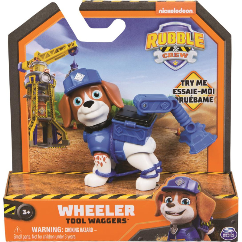 Spin Master Paw Patrol: Rubble  Crew - Wheeler Tool Waggers Action Pup (20148306)