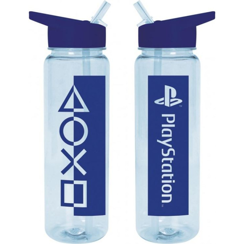 Pyramid Plastic Drinks Bottle Playstation (Blue Tone)