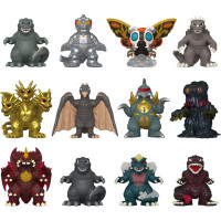 Funko Mystery Minis: Godzilla 70th Anniversary 12 Pieces Godzilla (1962), Mechagodzilla, Destroyah, Ghidorah, Anguirus, Hedorah, Mothra, Shin Godzilla, Space Godzilla, Rodan, Gigan, Black-and-White Godzilla (1962) Vinyl Figures (Blind Box/Random)