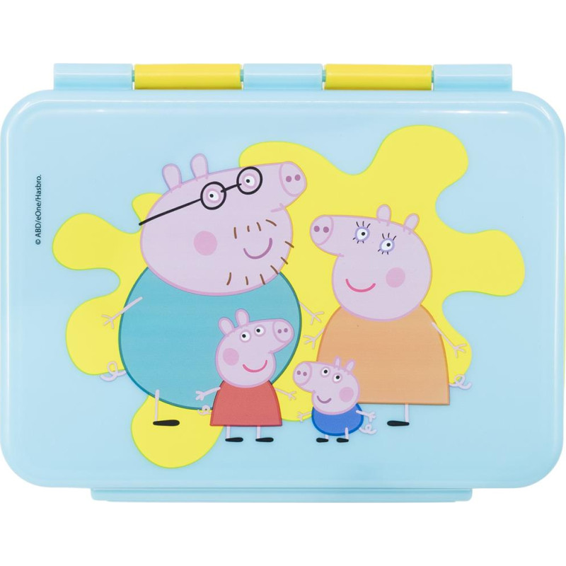 Stor : Peppa Pig Core 2022 - Ss Clamp Rectangular Sandwich Box (1100ml) (13956)