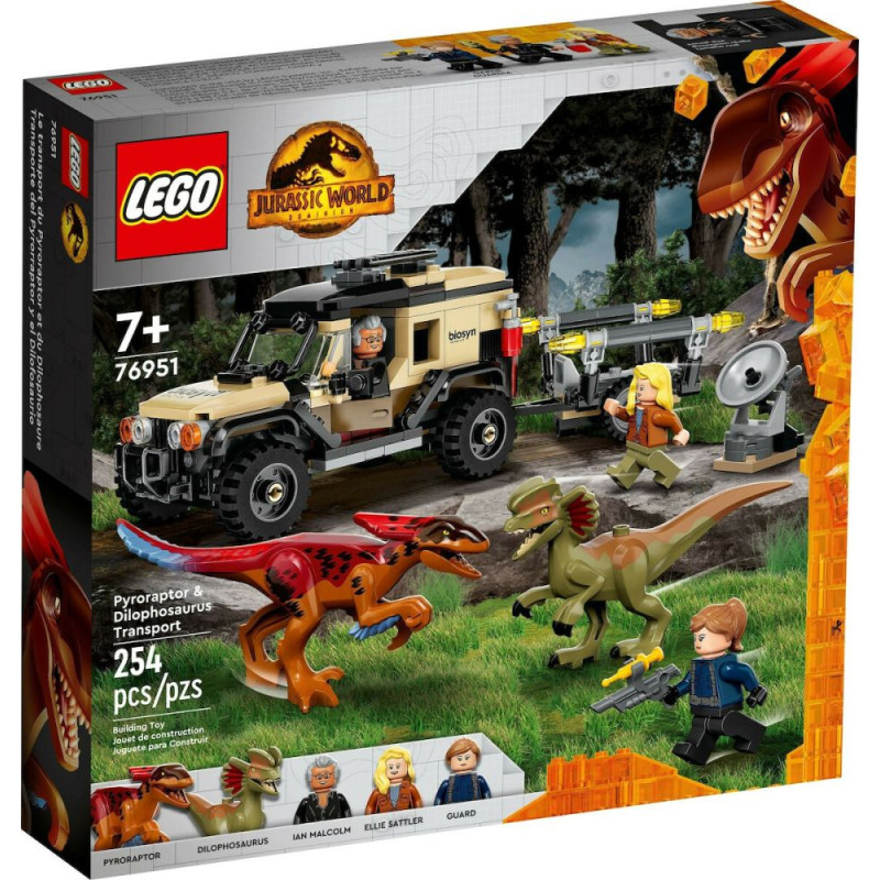 Lego ® Jurassic World: Pyroraptor  Dilophosaurus Transport (76951)