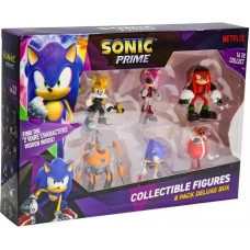 P.m.i. Sonic Prime 8 Pack Deluxe Box - Including 2 rare hidden characters (S1) Collectible Figures (6.5cm) (Random) (SON2070)