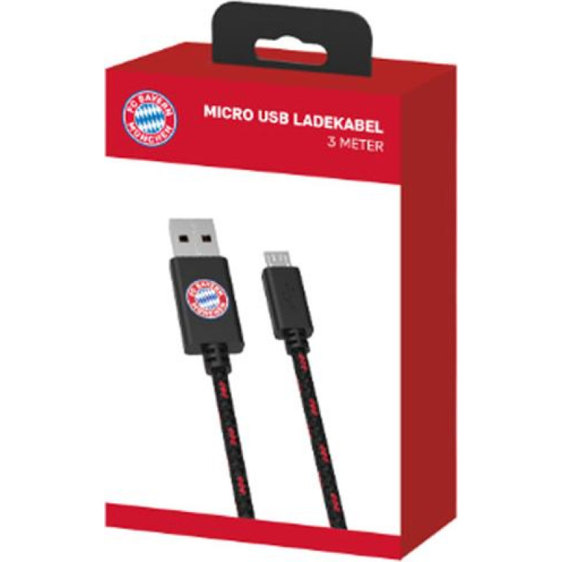 PS4, Xbox One, Mobile Phone Micro USB charging cable FC Bayern 3m lādēšanas vads