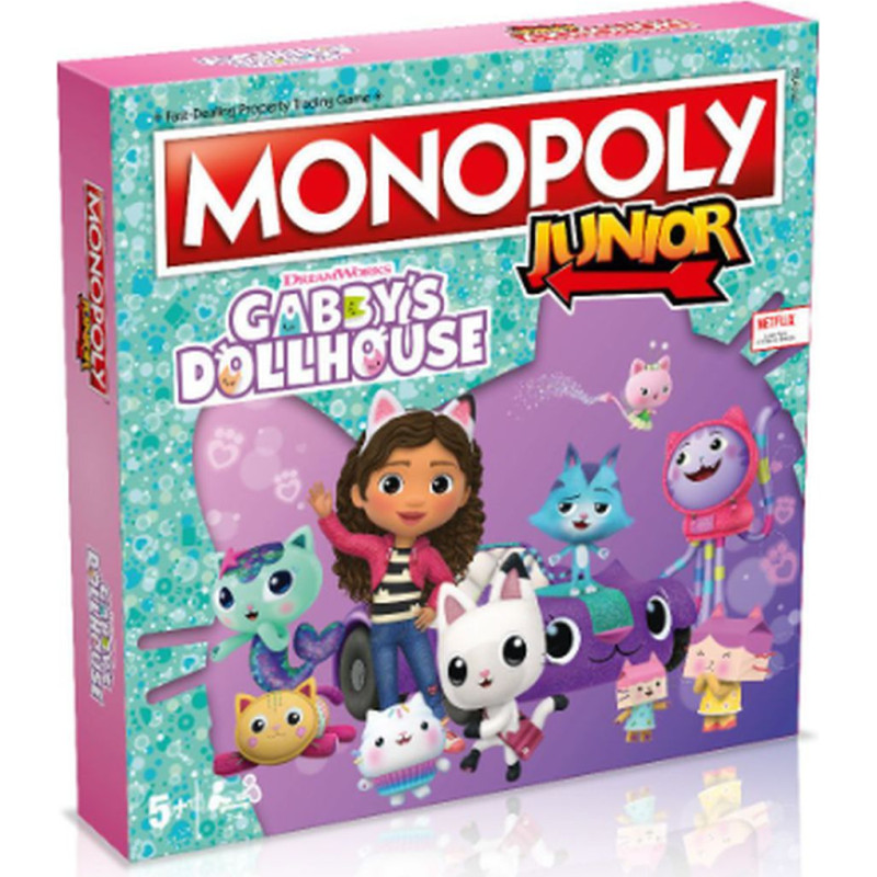 Winning Moves : Monopoly - Junior Gabbys Dollhouse  Επιτραπέζιο (Ελληνική Γλώσσα) (WM04157)