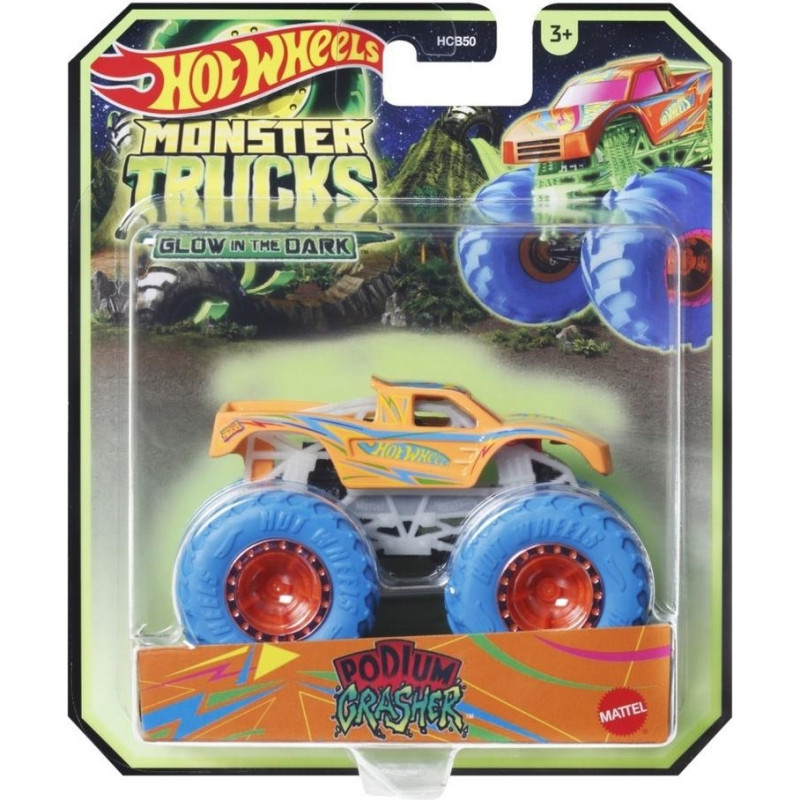 Mattel Hot Wheels Monster Trucks: Glow in The Dark - Podium Crasher (HWC78)