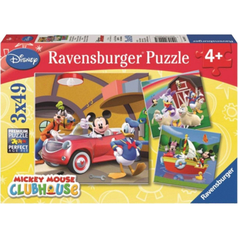 Ravensburger Puzzle Disney Mickey Mouse Clubhouse - Everyboby Loves Mickey (3x49pcs.) (09247)