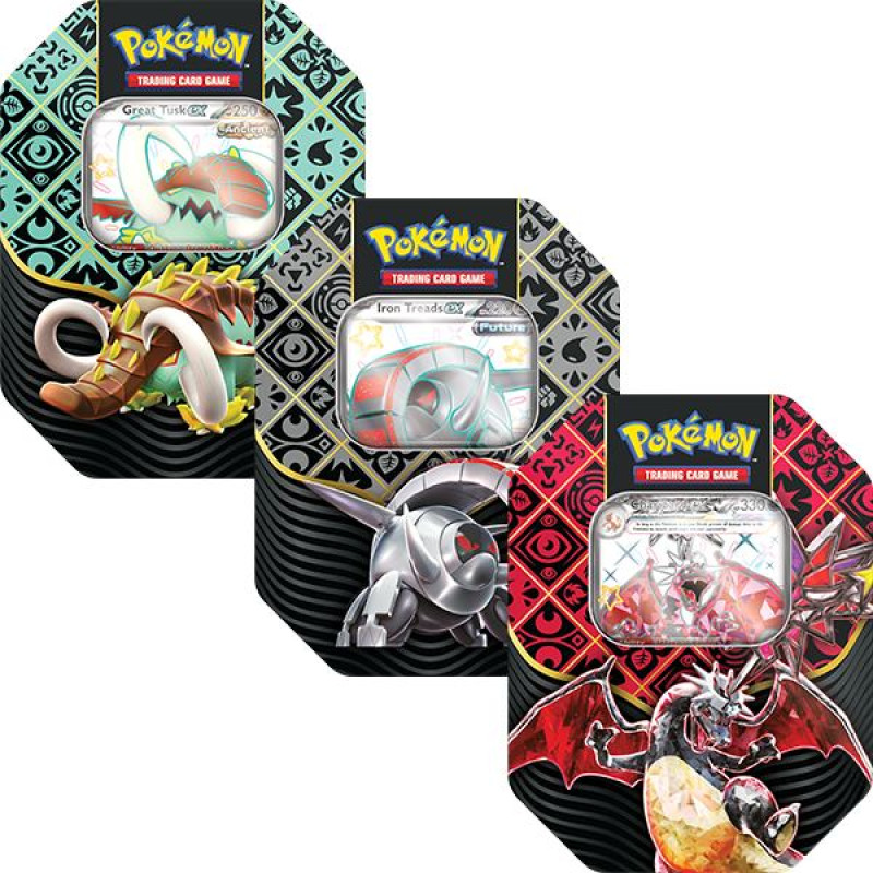 Pokemon TCG Paldean Fates Tin 4-booster BUNDLE (6 pcs)