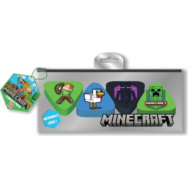 Pyramid CDU MINECRAFT ERASER SET