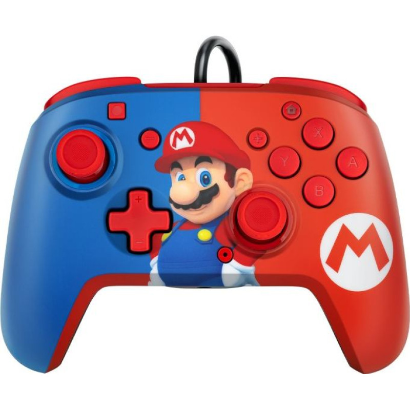 PDP Faceoff Deluxe+ Audio Wired Controller - Mario Switch