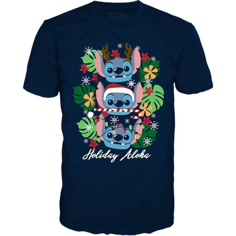 Funko Tee: Stitch - Holiday Stitch T-Shirt (L)