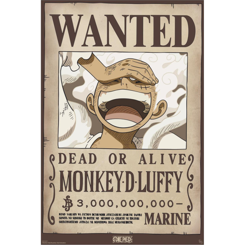 Abysse ONE PIECE - Poster Maxi 91.5x61 - Wanted Luffy Wano (GBYDCO617)