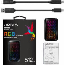 Adata Dysk zewnętrzny ssd se770 512gb usb3.2-a/c rgb