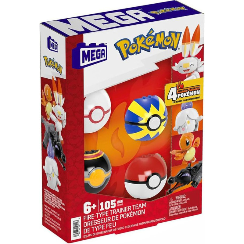 Mattel Mega Pokemon: Fire-Type Trainer Team  (HTJ06)