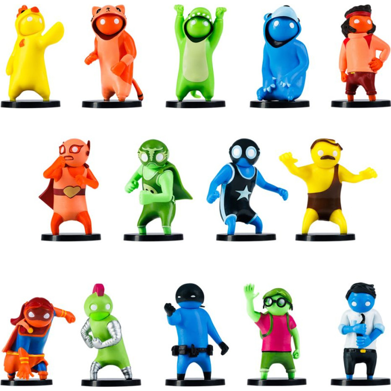 P.m.i. Gang Beasts Collectible Figures - 5 Pack -including 1 rare hidden character (S1) (Random) (GB2040)