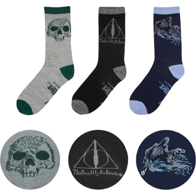 Fame Bros Cinereplicas Movies: Harry Potter - Deathly Hallows Socks (Set of 3) (CR1605)