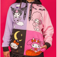 Loungefly Sanrio: Hello Kitty - Kuromi And My Melodi Halloween Hooded Sweatshirt (S) (SANHD0003S)