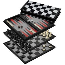 Galda spēle Philos Chess-Backgammon-Checkers-Set, field 37 mm, magnetic 2506 šahs nardi dambrete