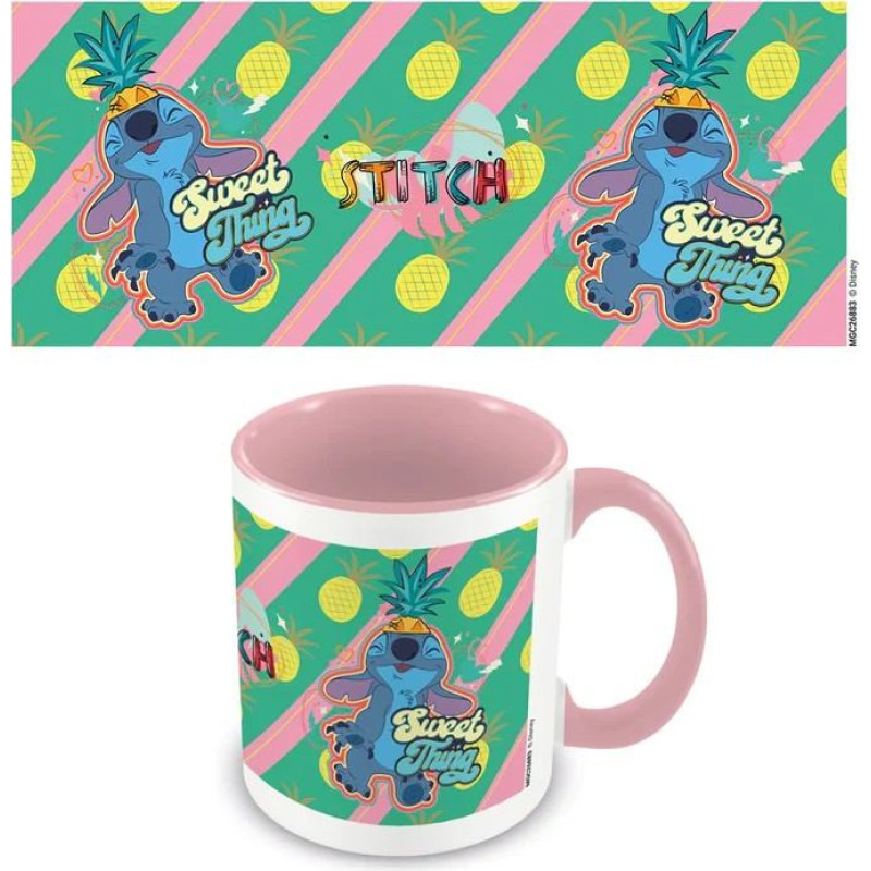 Pyramid Mug Lilo And Stitch (You're My Fave) Pink Coloured Inner