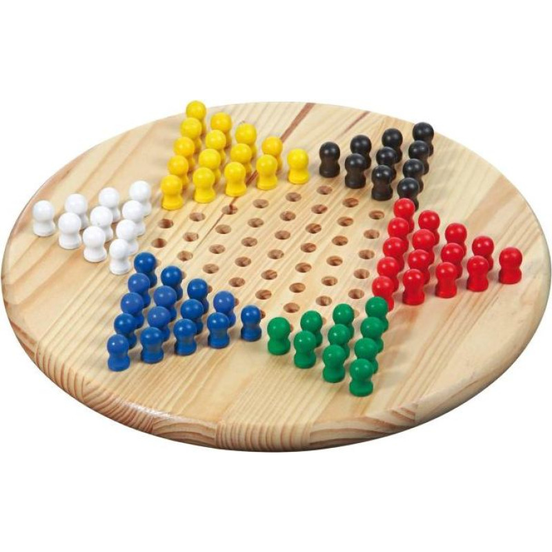 Philos Chinese Checkers, round, pine wood, FSC 100% spēle 3103