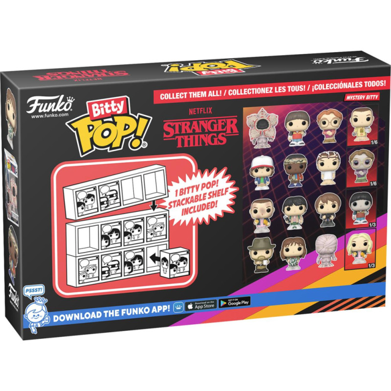 Funko Bitty Pop! 4-Pack: Stranger Things - Demogorgon, Will, Barb, Mystery Pop! Vinyl Figures