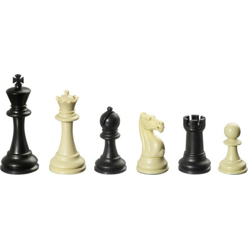 Philos Chess pieces Nerva, king height 95 mm, plastic, black cream, weighted, in polybag šaha figūras 2012