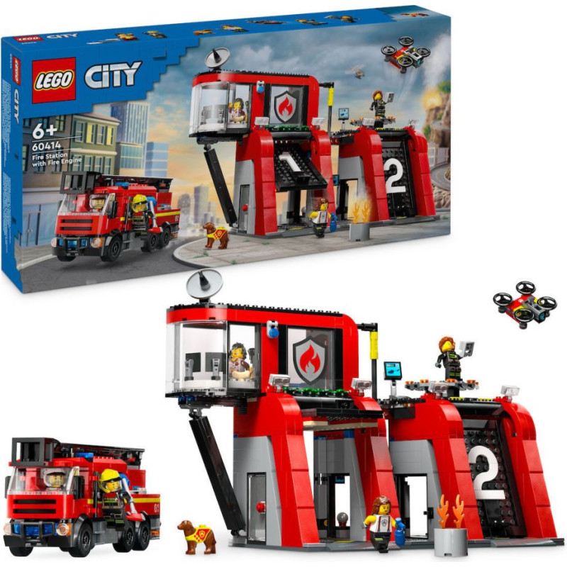 Lego ® City: Fire Station with Fire Truck Playset (60414)