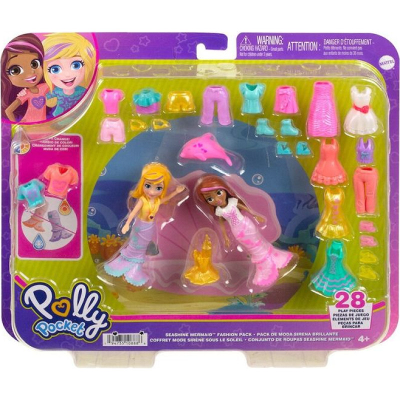 Mattel Polly Pocket - Seashine Mermaid Fashion Pack (HKV96)