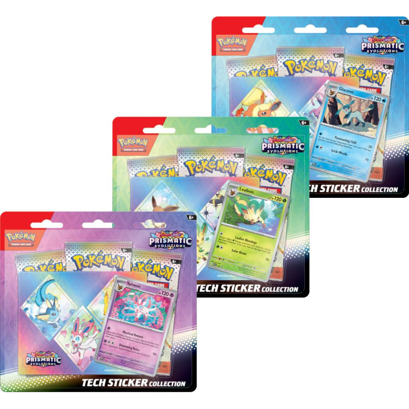 Pokemon TCG Scarlet & Violet - Prismatic Evolutions - Tech Sticker BUNDLE 12