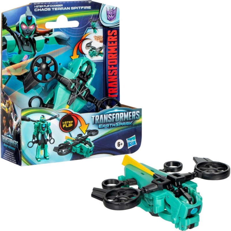 Hasbro Transformers: Earthspark 1-Step Flip Changer - Spitfire Action Figure (F8663)