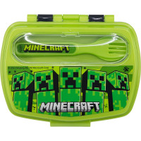 Stor : Minecraft - Funny Sandwich Box With Cutlery (40409)